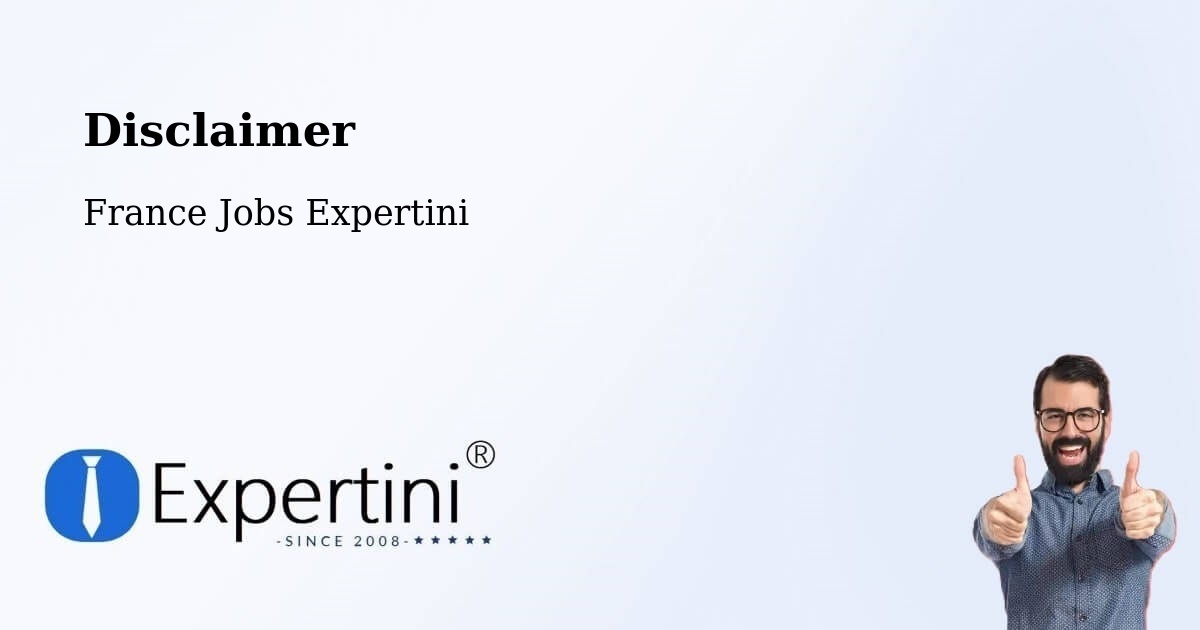 Disclaimer – Aizenay - France Jobs Expertini